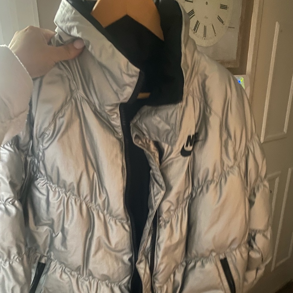 Nike Silver puffer jacket